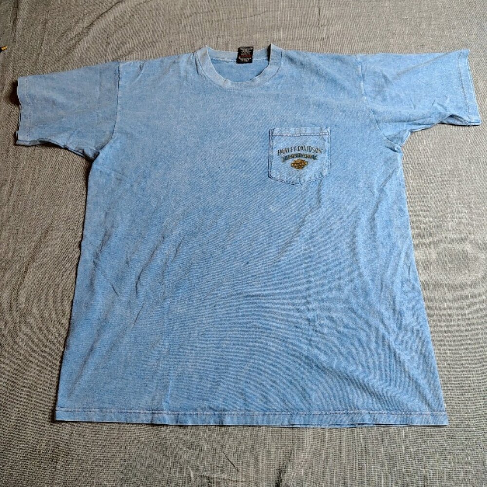 Vintage‎ 90s Harley Davidson T Shirt Daytona Bike Week Live To Ride Pocket USA